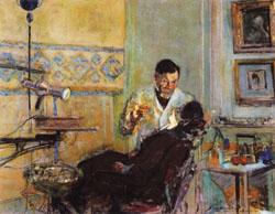 Edouard Vuillard Dr.Georges Viau in His Office Treating Annette Roussel Sweden oil painting art